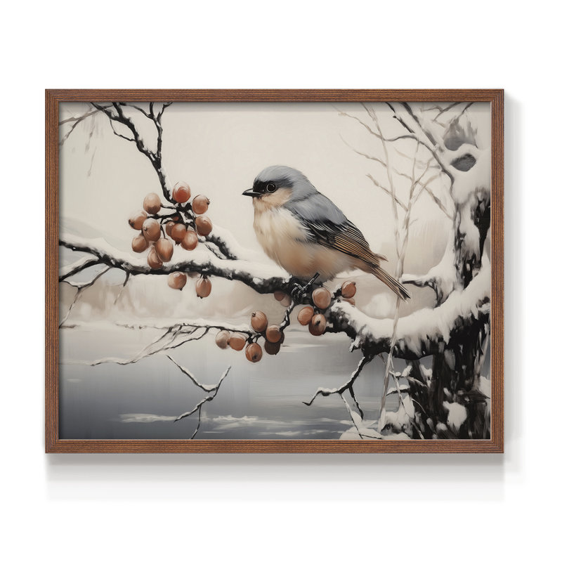 Art de Noël - DCCCLV - Reproduction encadrée - Restickable, Noyer, H 22 po x l 28 po