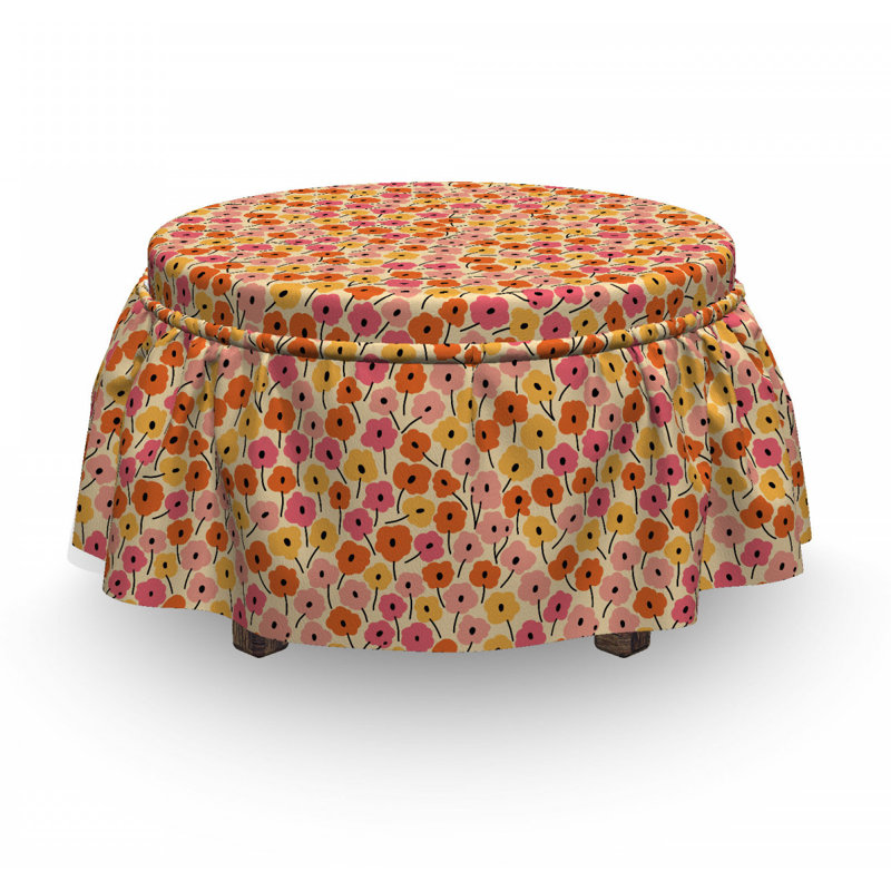 Housse pour repose-pieds floral nature botanique