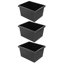 Boîte de rangement Storex de 4 gallons Storex, noir, paquet de 3