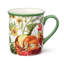 Ensemble de 4 tasses à café Farmhouse avec motifs de citrouilles d'automne assortis - Parfait pour le café, le thé, le cacao chaud et le cidre - Va au micro-ondes et au lave-vaisselle