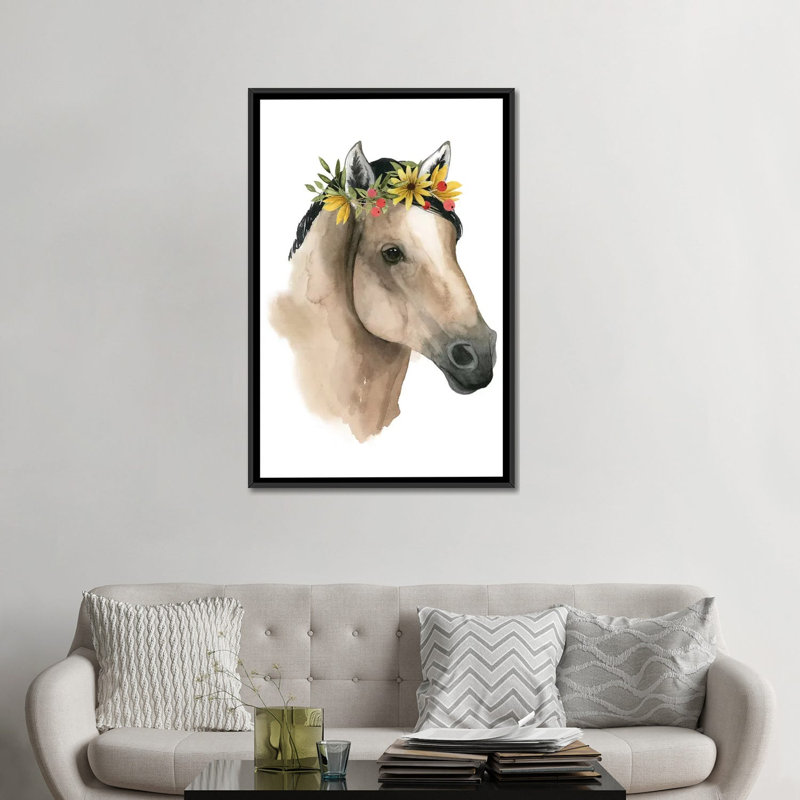 «Precious Barnyard II», reproduction d'impression sur toile, H 48 po x l 32 po x P 1,5 po, Toile avec cadre flottant noir