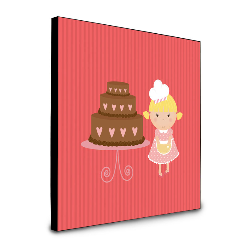Panneau mural d’art blonde gâteau de st valentin Flaner