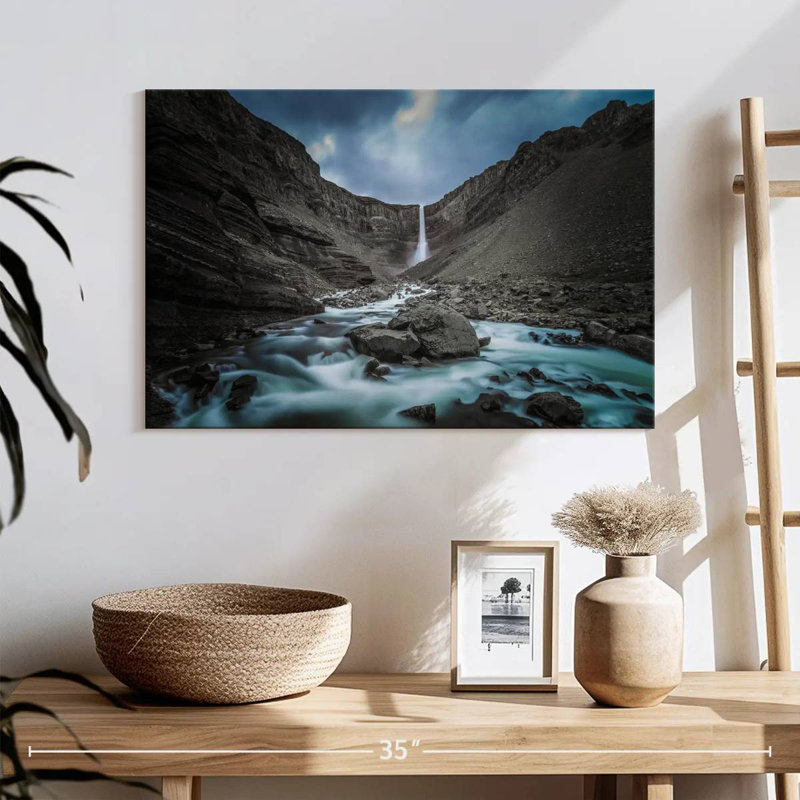 Alvord Hengifoss Waterfall, 16" H x 24" W