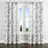 Floral Room Darkening Curtains - Country Farmhouse Warm Gray Leaves Grommet Curtain - 1 Panel-1550994740-1550994729