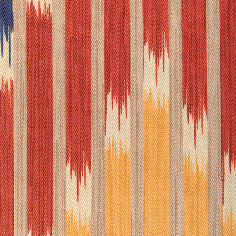 La Menagerie Cascade Print 100% Cotton Fabric, Red/Blue