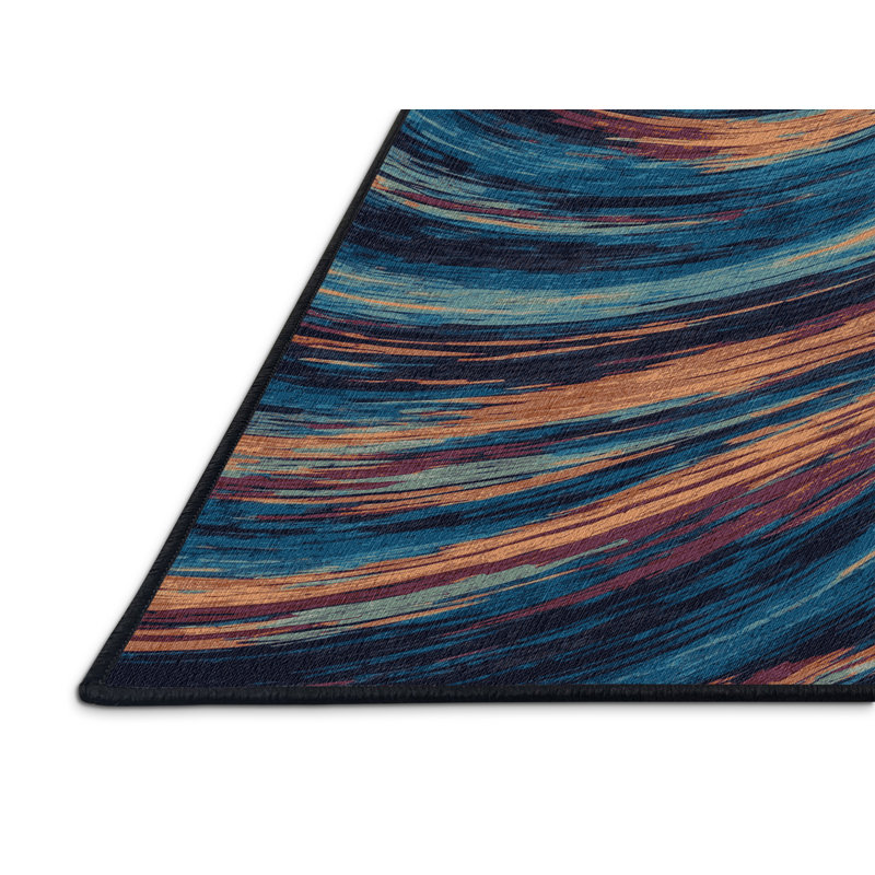 Tapis gris lavable à la machine, Rond 3 pi