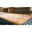 Square Geometric Antique Coral Color Late 18th Century Chinese Ningxia Rug