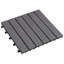 Carreau de terrasse 10 pièces vidaXL gris 11,81 po x 11,81 po en bois d'acacia