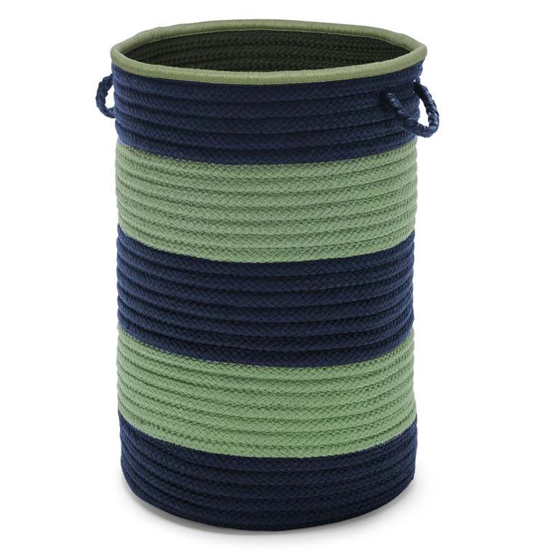 Panier à linge Block, Marine / vert