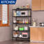 5-Wire Shelving Metal Storage Rack Adjustable Shelves,Standing Storage Shelf Units for Laundry Bathroom Kitchen Pantry Closet(Black)-1285880099-1286196600
