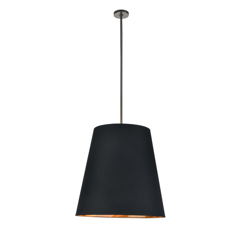 3 - Light Pendant, Black, 71.76" H x 24.88" W x 24.88" D, Black