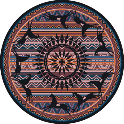 Tapis prune de style sud-ouest Menik