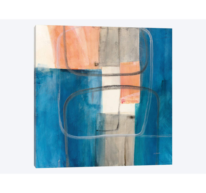 « passage ii », impression sur toile, H 18 po x l 18 po x P 1,5 po, Toile avec cadre noir, Pas de tapis