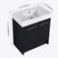 Meuble-lavabo autoportant de 30 pouces avec lavabo en résine, avec porte à fermeture douce, ensemble KD