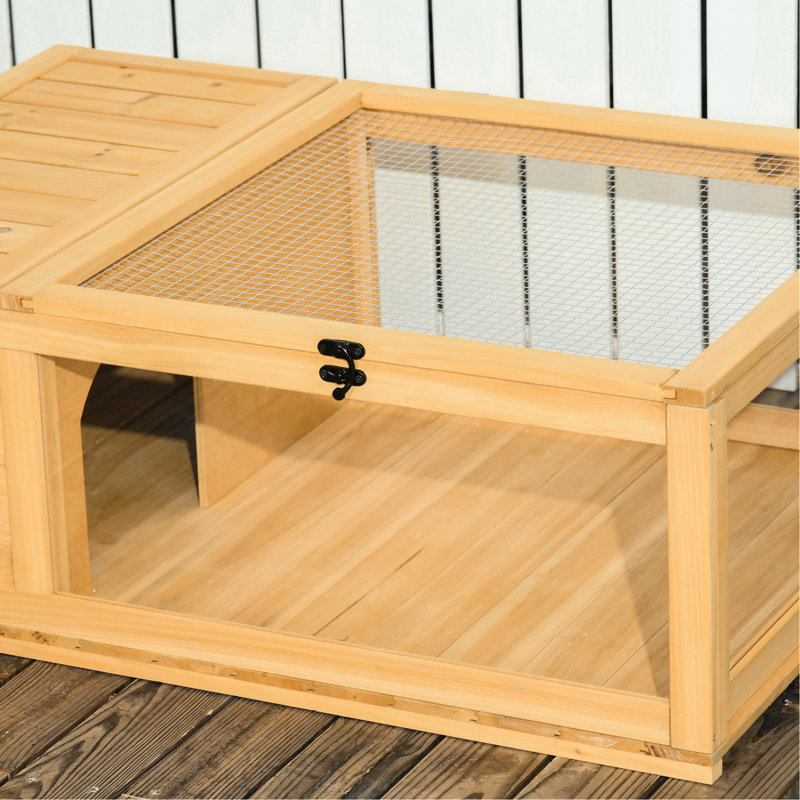 Cage à tortue en bois - Enclos pour serpents. 2 pièces, stable, facile à vérifier sur les animaux domestiques Hauteur du colis