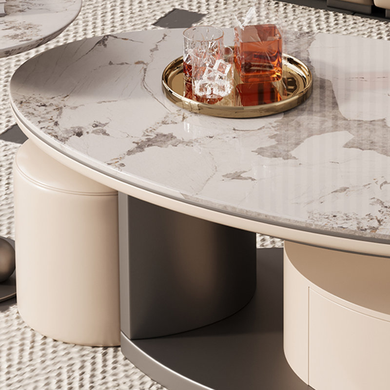 Table basse moderne moderne, H 16,5 po x L 51,2 po x l 27,6 po, Gris