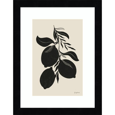 «Lemon Silhouette I» par Becky Thorns - reproduction d'un seul cadre