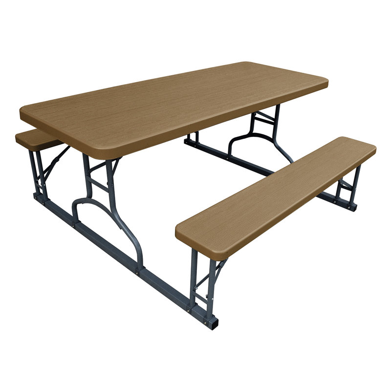 Table pliante portative 72 po, Brun