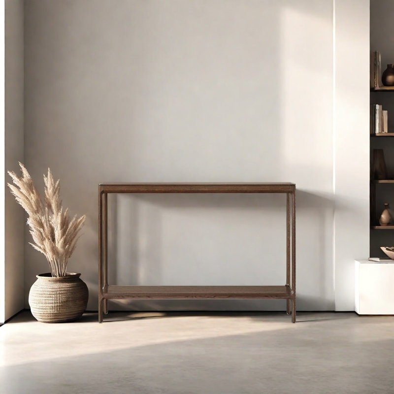 Console rustique simple, H 33,86 po x l 35,83 po x P 9,84 po, Brun
