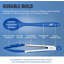 Ensemble d'ustensiles de cuisine en nylon bleu 24 pièces avec ustensiles de cuisine résistants à la chaleur KALUNS-123628874