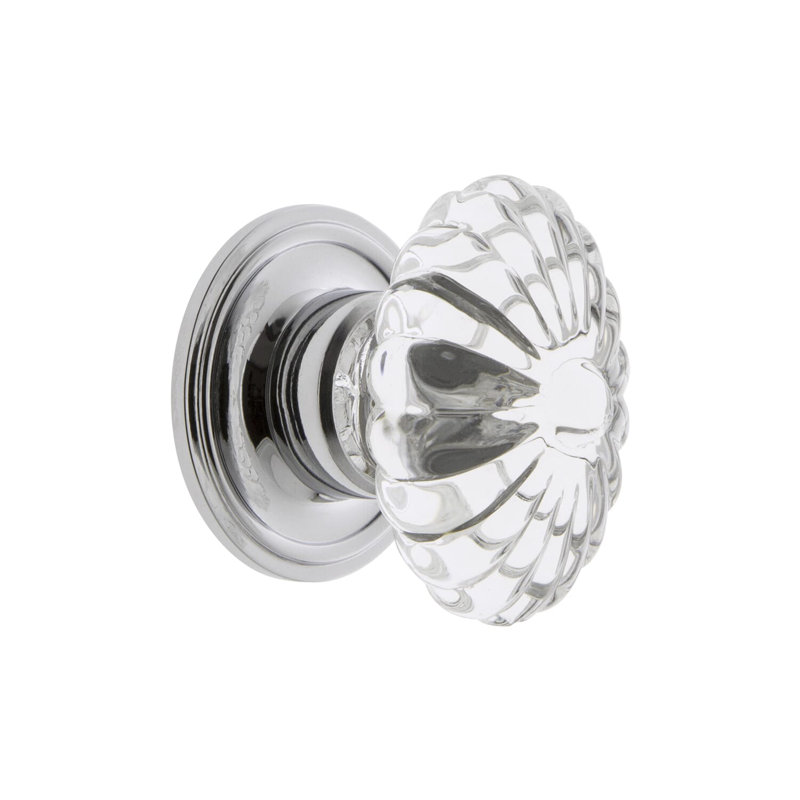 Burgundy Cabinet Knob, Bright Chrome