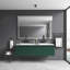 Miroir de salle de bain mural 84 po x 48 po en aluminium, verre DEL, encadré, 1 pièce