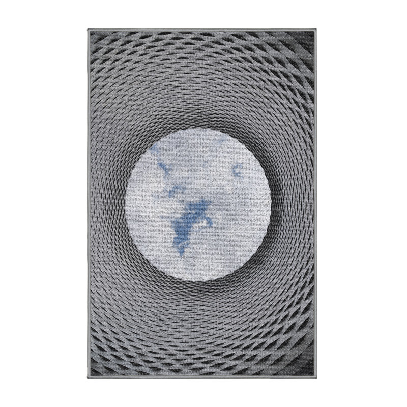 Tapis de zone gris ciel, Rectangle 5 pi x 7 pi