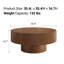 Table basse ronde élégante et moderne avec un bord cannelé et une base robuste-1430269209