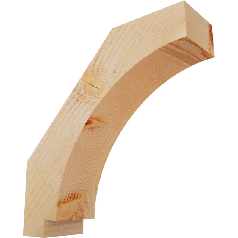 Attelle impériale du genou, Sapin de Douglas, H 14 po x l 4 po x P 14 po, Brute