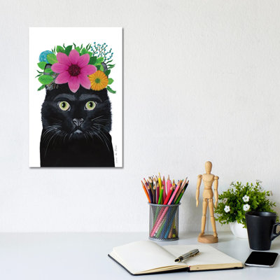 Frida Kahlo Cat - Wrapped Canvas Print