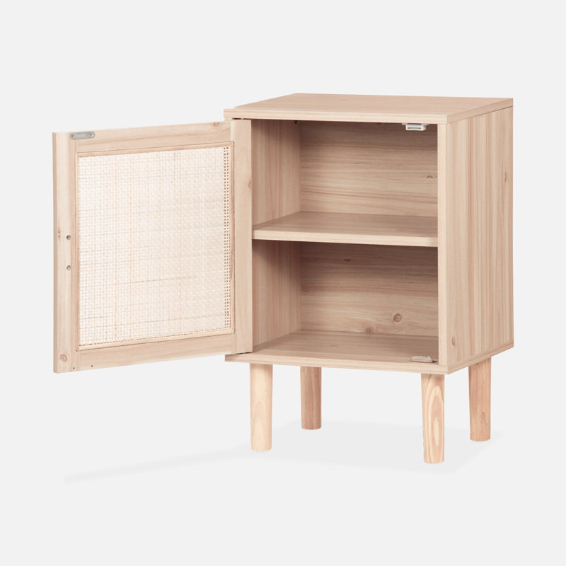 Mann 40cm W Manufactured Wood Bedside Table