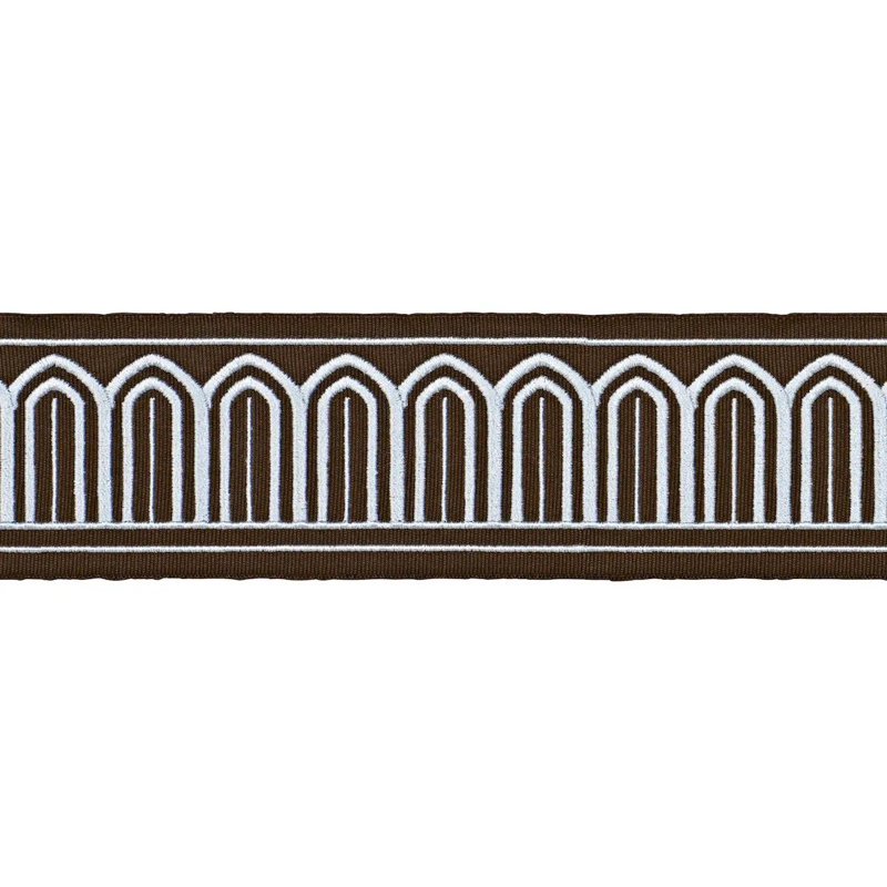 Ruban brodé Arches moyen, Brun