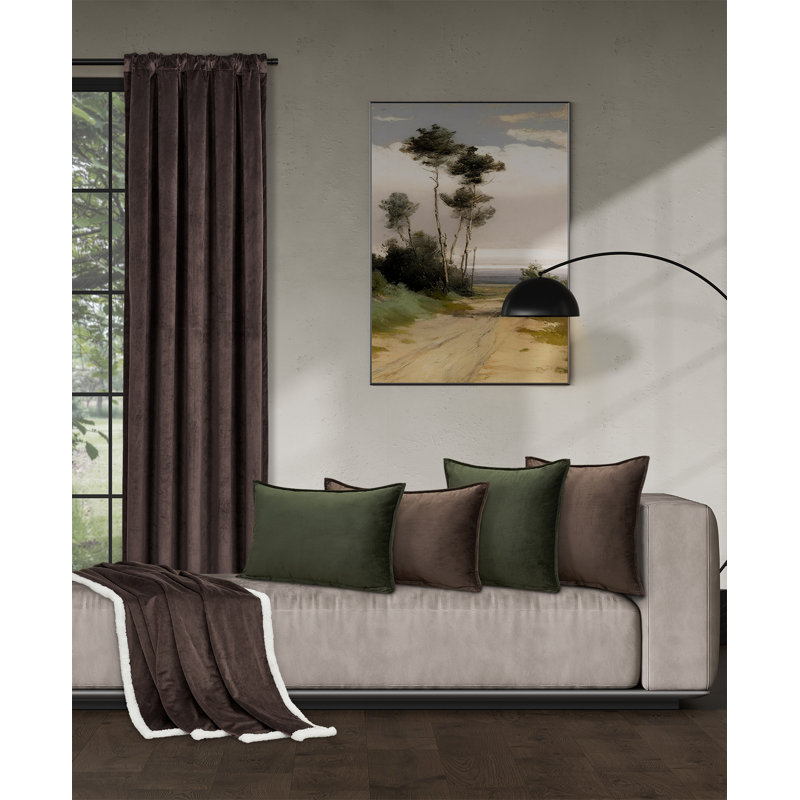 Forest Green Velvet Lumbar Throw Pillow Cover
