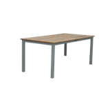 SoHo Rectangle Teak Aluminum Outdoor Dining Table