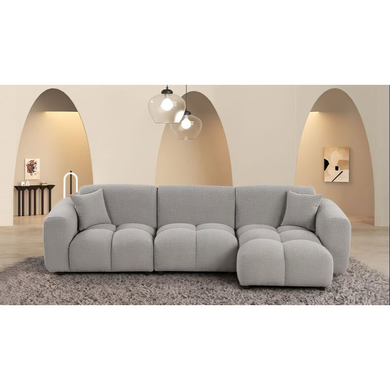 Canapé modulaire Bella, Boucle gris