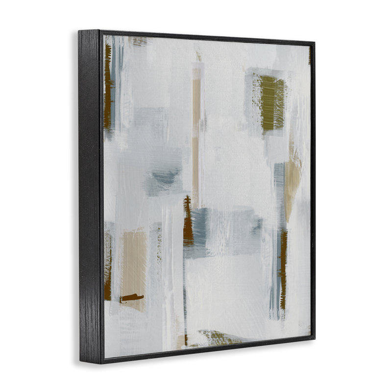 Abstrait avec formes subtiles, estampe numérique encadrée par Susan Jill, Giclée encadrée noir minuit, H 30 po x l 24 po