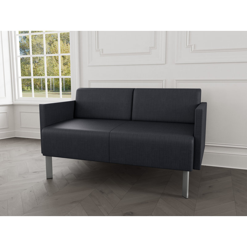 Causeuse de réception Luxe Lounge, Acier argent, Plot Line chaudron