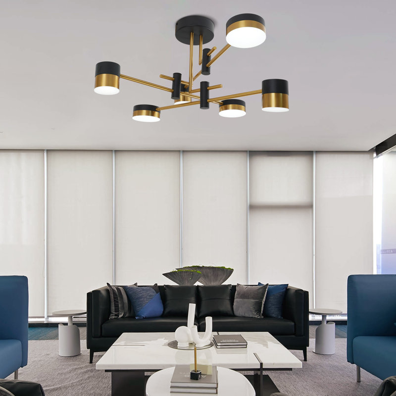 LED Ceiling Light Black Ceiling Light with Remote Modern Ceiling