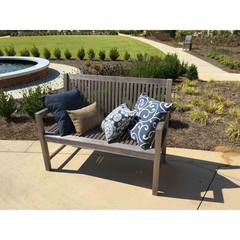 Nelvie Solid Wood Teak Outdoor Bench, 38" H x 48" W x 24" D