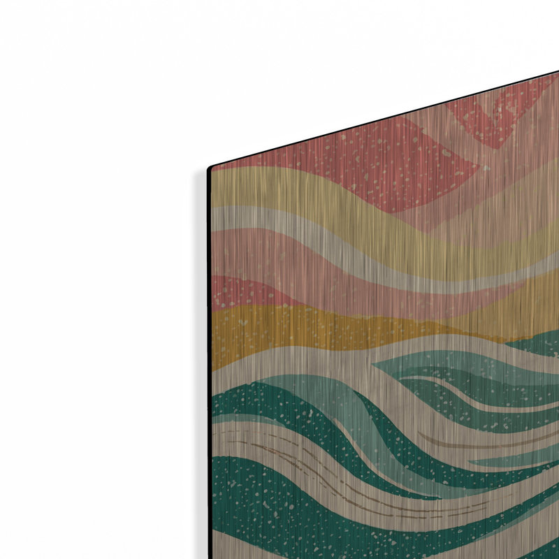 Art mural luxueux «Abstract Waves» par Andreas Magnusson, H 16 po x l 12 po