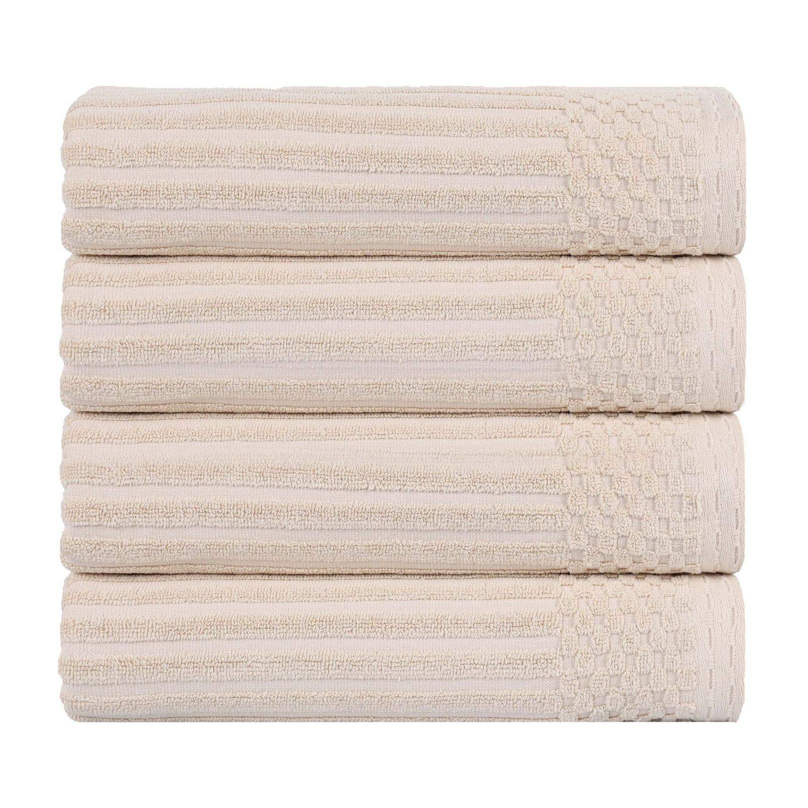 Kaeleah 4-Piece Cotton Towel Set, Ivory