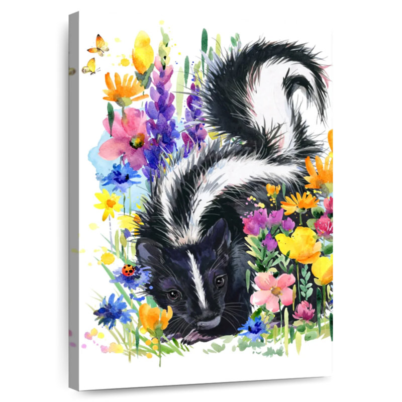 Brampt Floral Skunk, 39" H x 26" W