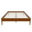 Structure de lit plateforme en bois de bambou grand format 15 pouces, support en métal à lattes de bois, aucun sommier requis, assemblage facile, brun-129366055-129366056