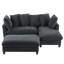 Canapé modulaire en L de 83 po avec canapé L 83 po avec amplement d'espace de rangement, repose-pieds mobile et six coussins décoratifs pour le salon-431113910