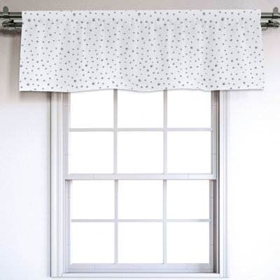 Sateen Polka Dots Ruffled Window Valance