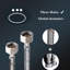 Robinet de salle de bain moderne en nickel brossé 8 po - Meuble-lavabo cascade 3 trous avec ensemble de bonde escamotable, tuyau, bonde en métal 8 po