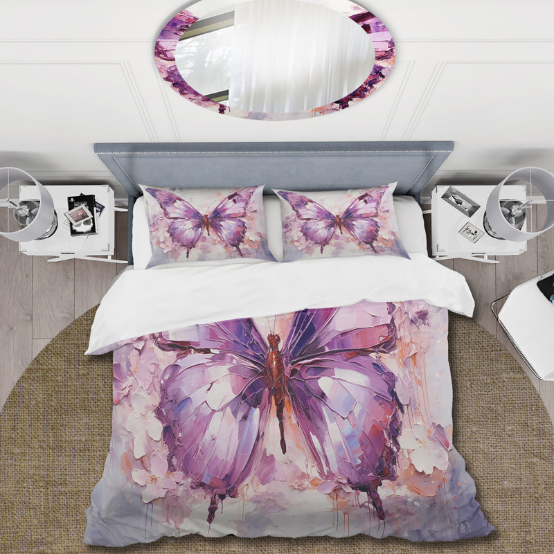 Ensemble de housse de couette Butterfly Delicate - Butterfly, Housse de couette très grand et 2 très grandes t