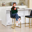 Tabouret de bar rembourré 3 pièces, chaise de bar moderne de 61 cm avec pieds en métal doré-1437885362-1437840471-1437885366