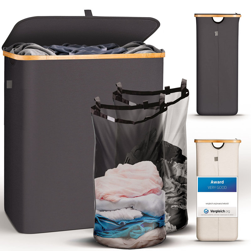 Laundry Sorter with Handles, Grey