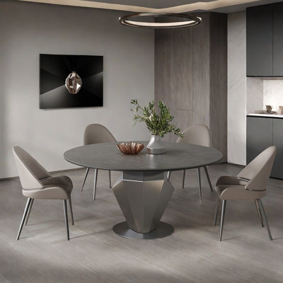 Italian modern simple round dining table sets